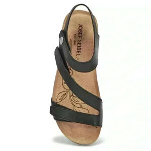 Josef Seibel women’s Tonga black casual strap sandals women's size‎ 8-8.5